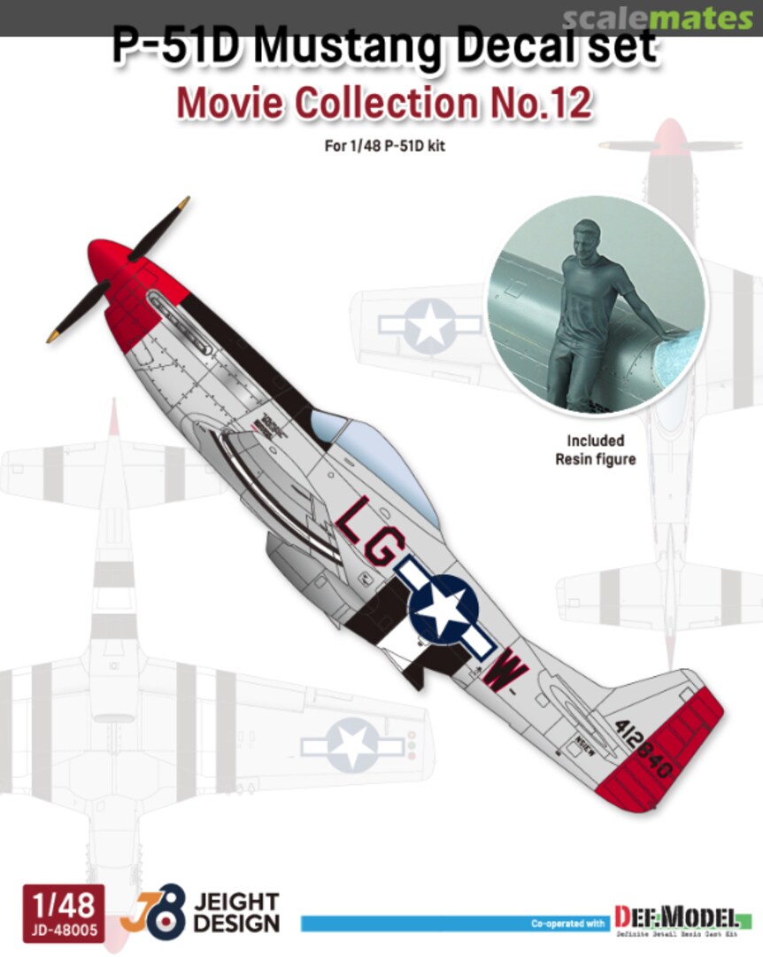 Boxart P-51D Mustang Movie Collection No.12 Top Gun "Maverick" JD48005 Def.Model