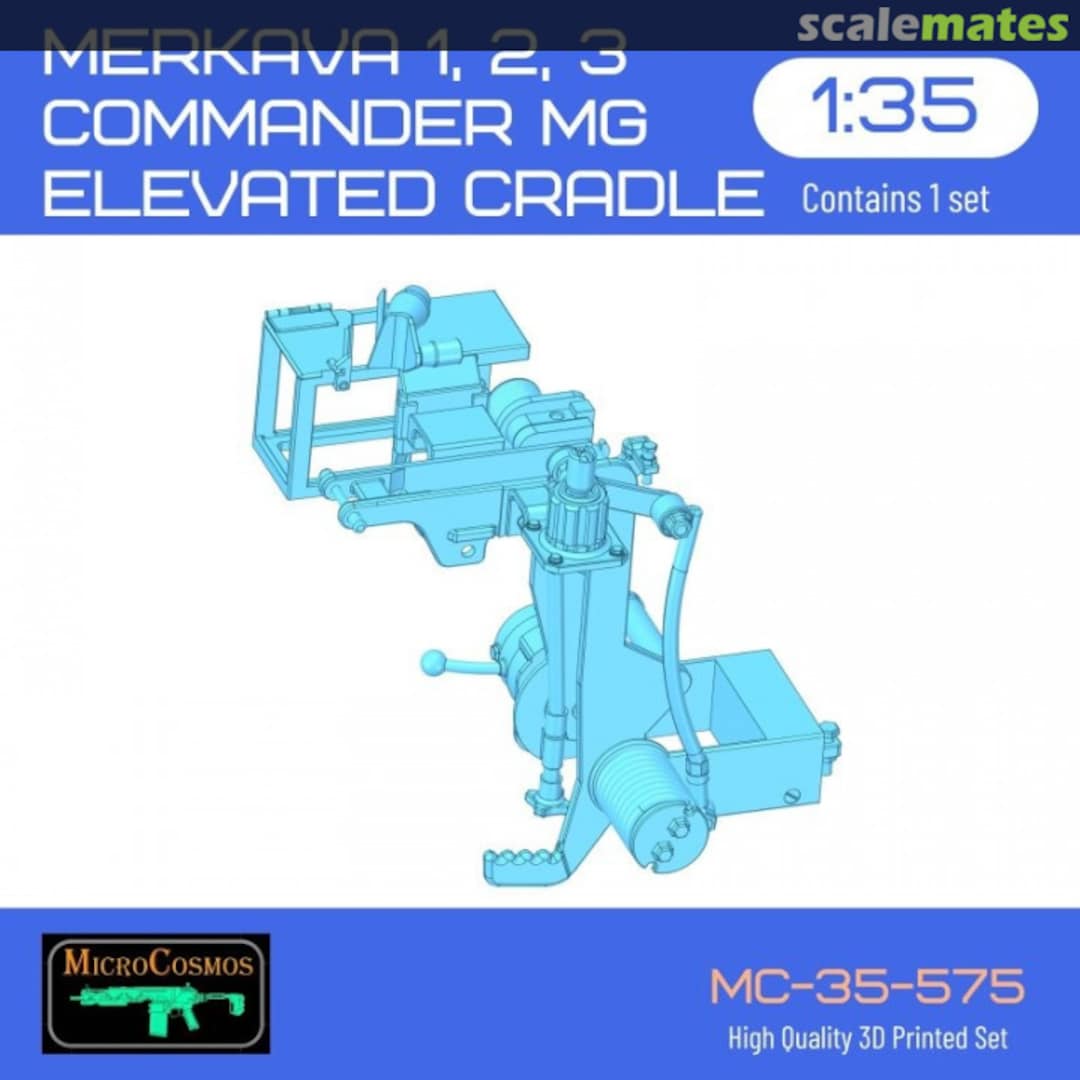 Boxart Merkava 1, 2, 3 Commander MG elevated Cradle MC-35-575 3D MicroCosmos