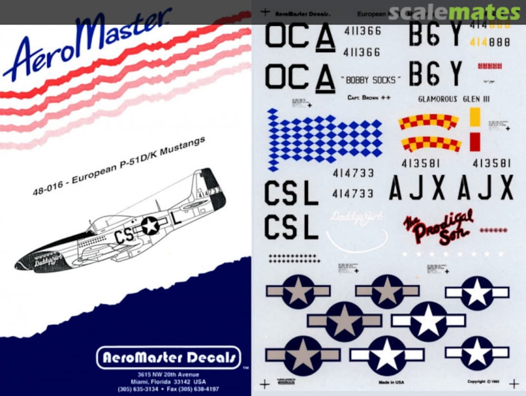 Boxart European P-51D/K Mustangs 48-016 AeroMaster