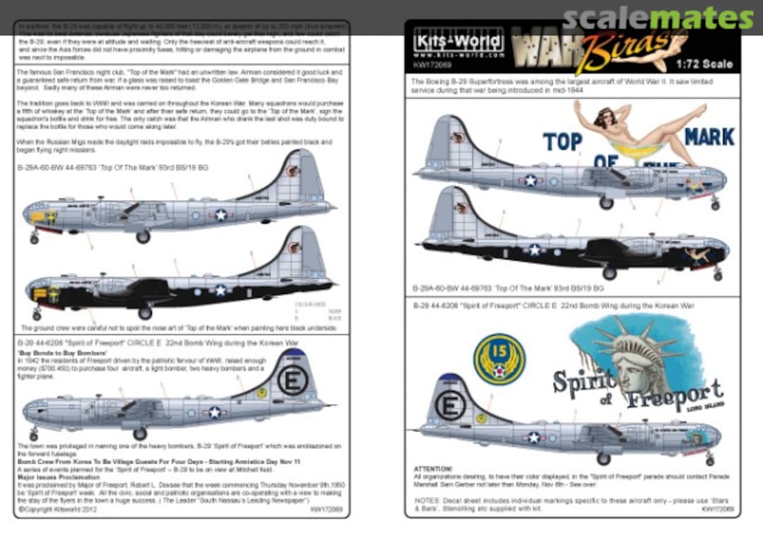 Boxart B-29 Superfortress KW172069 Kits-World