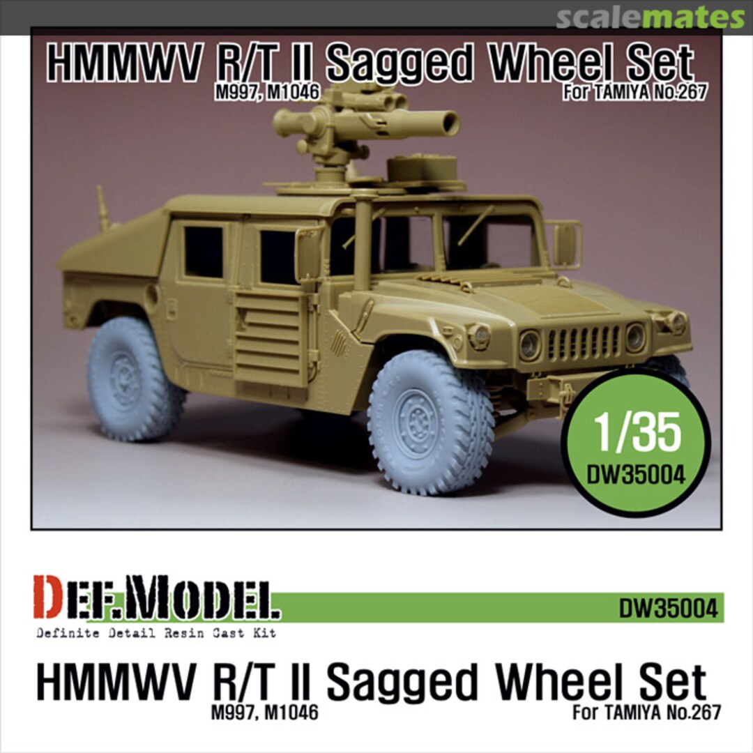 Boxart M997/M1046 HMMWV R/T II Sagged Wheel Set DW35004 Def.Model