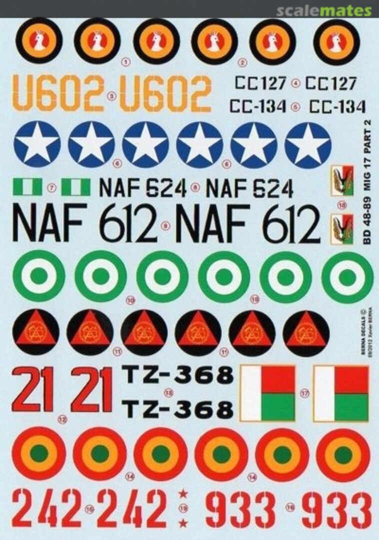 Boxart Mikoyan MiG-17 BD 48-89 Berna Decals