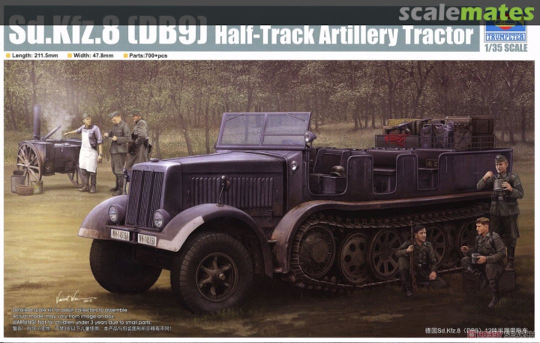 Boxart Sd.Kfz.8 (DB9) Half-Track Artillery Tractor 09538 Trumpeter