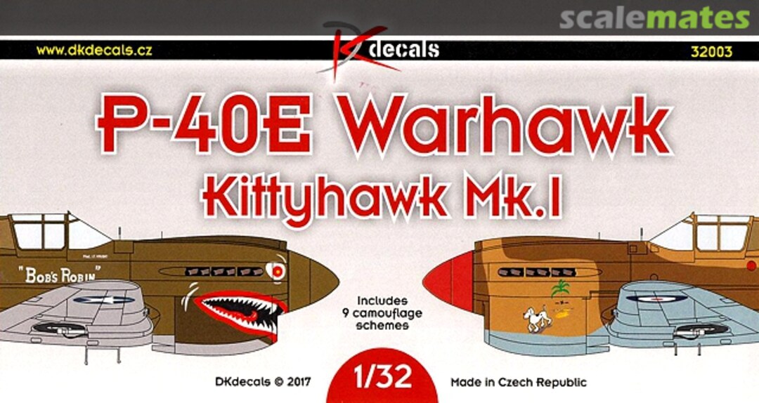 Boxart P-40E Warhawk 32003 DK Decals