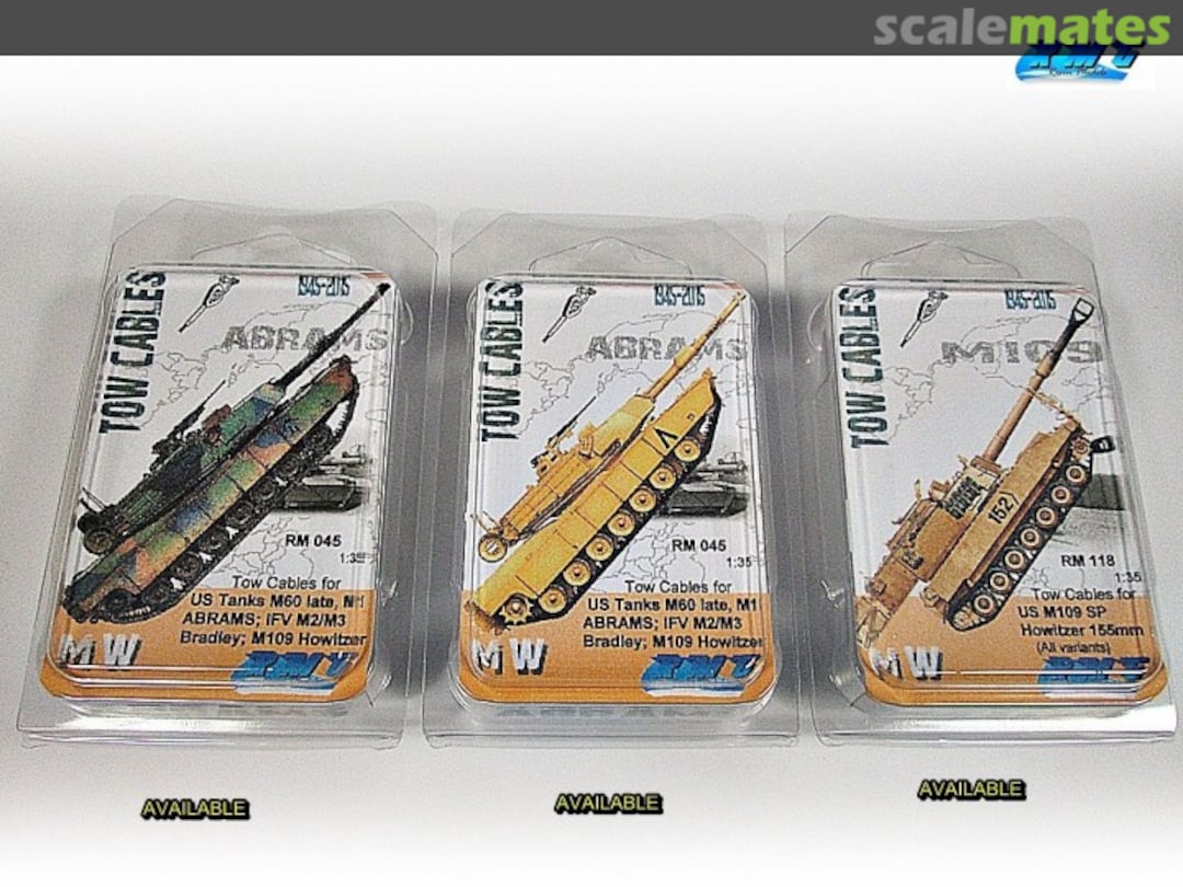 Boxart Tow Cables For US M109 SP Howitzer 155mm RM118 RMG Resin Models