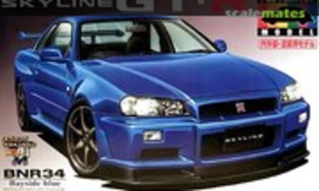 1:24 Skyline GT-R BNR34 Bayside Blue (Aoshima 040027)