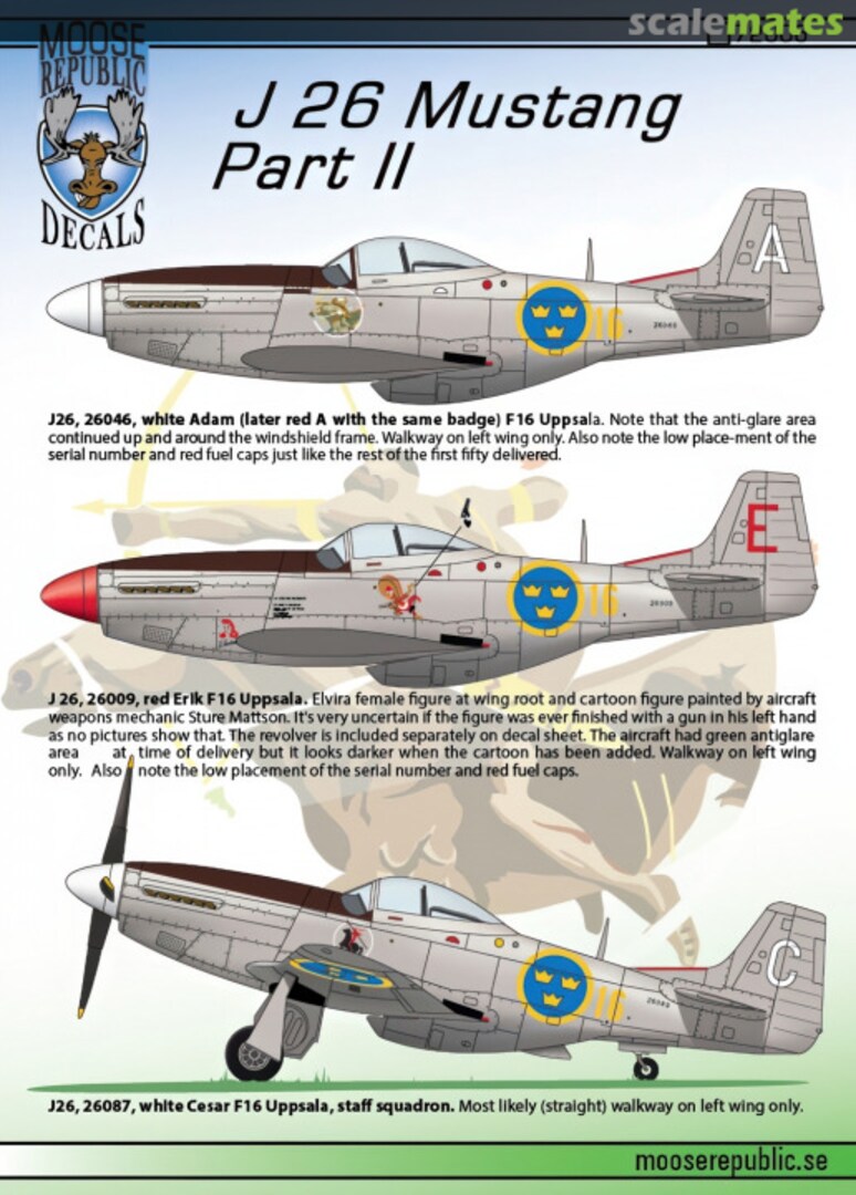 Boxart J 26 Mustang 72006 Moose Republic Decals