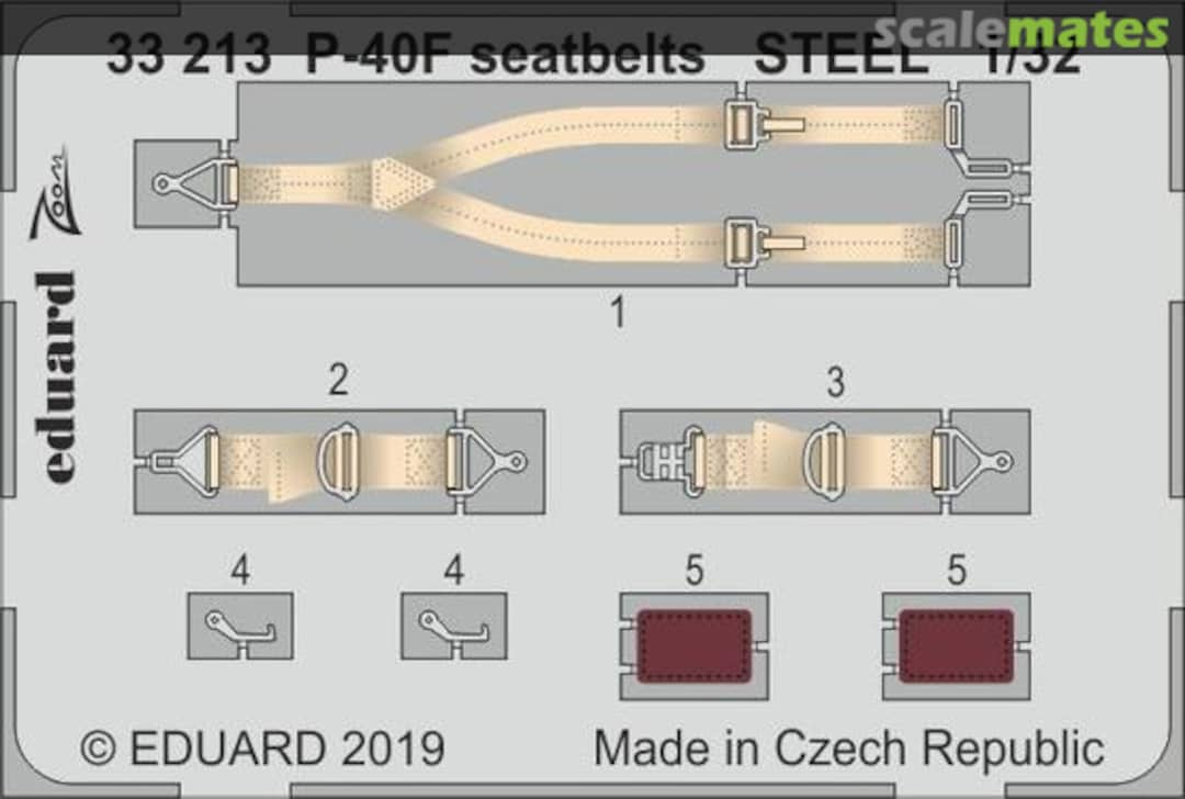 Boxart P-40F seatbelts (STEEL) 33213 Eduard