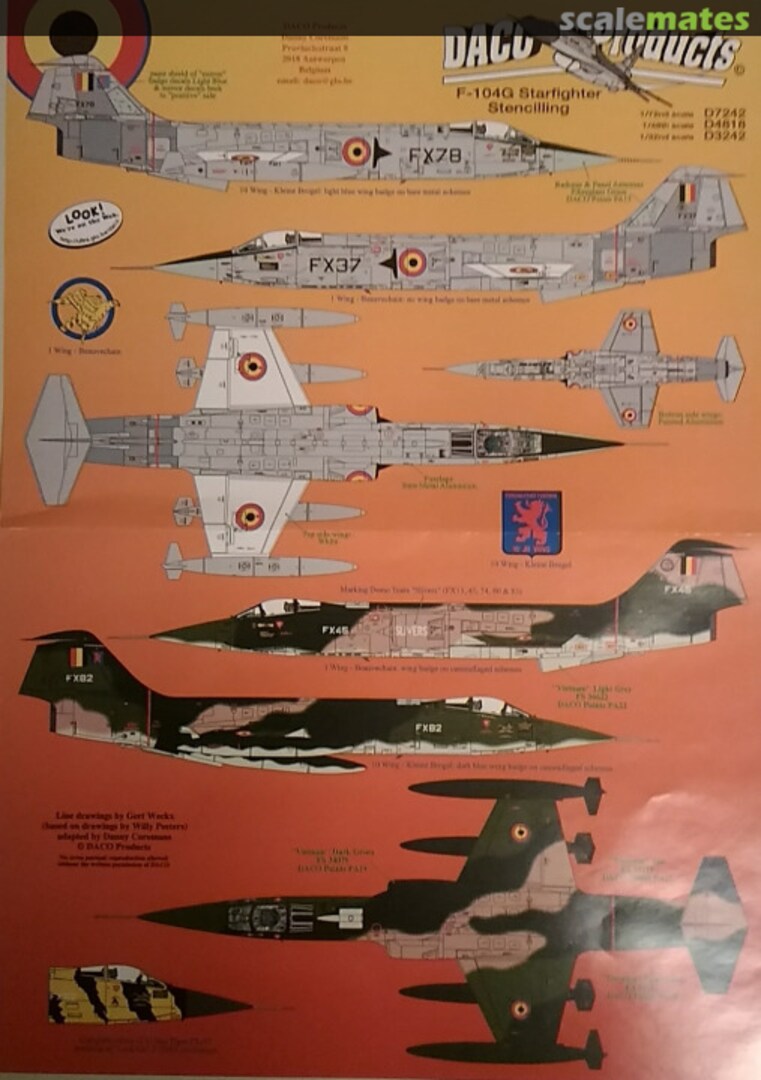 Boxart F-104G Starfighter stencilling D4818 Daco Products