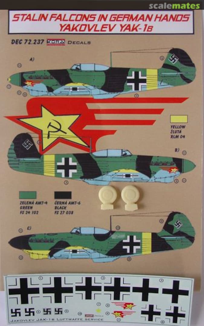 Boxart Yakovlev Yak-1B DEC72237 Kora Models