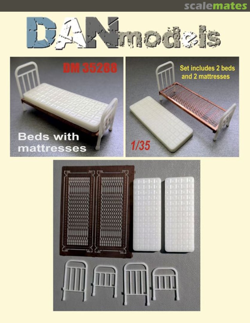 Boxart Bed + Mattress (2 pcs) DM35288 DANmodels