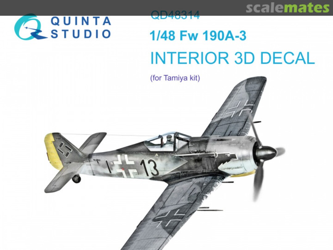 Boxart Fw 190A-3 interior 3D decals QD48314 Quinta Studio