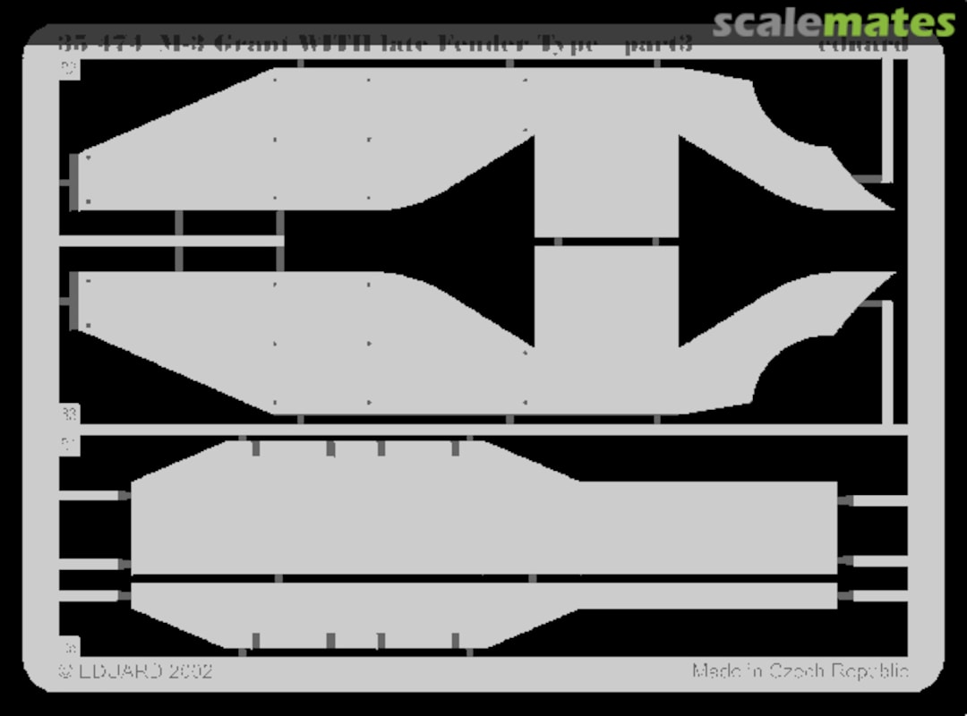 Boxart M3 Grant with late fender type 35474 Eduard