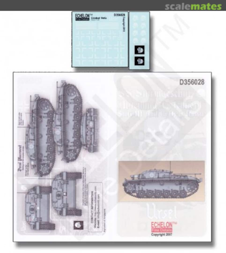 Boxart Sturmgeschuetz Abteilung Totenkopf StuG III C/Ds in Russia D356028 Echelon Fine Details