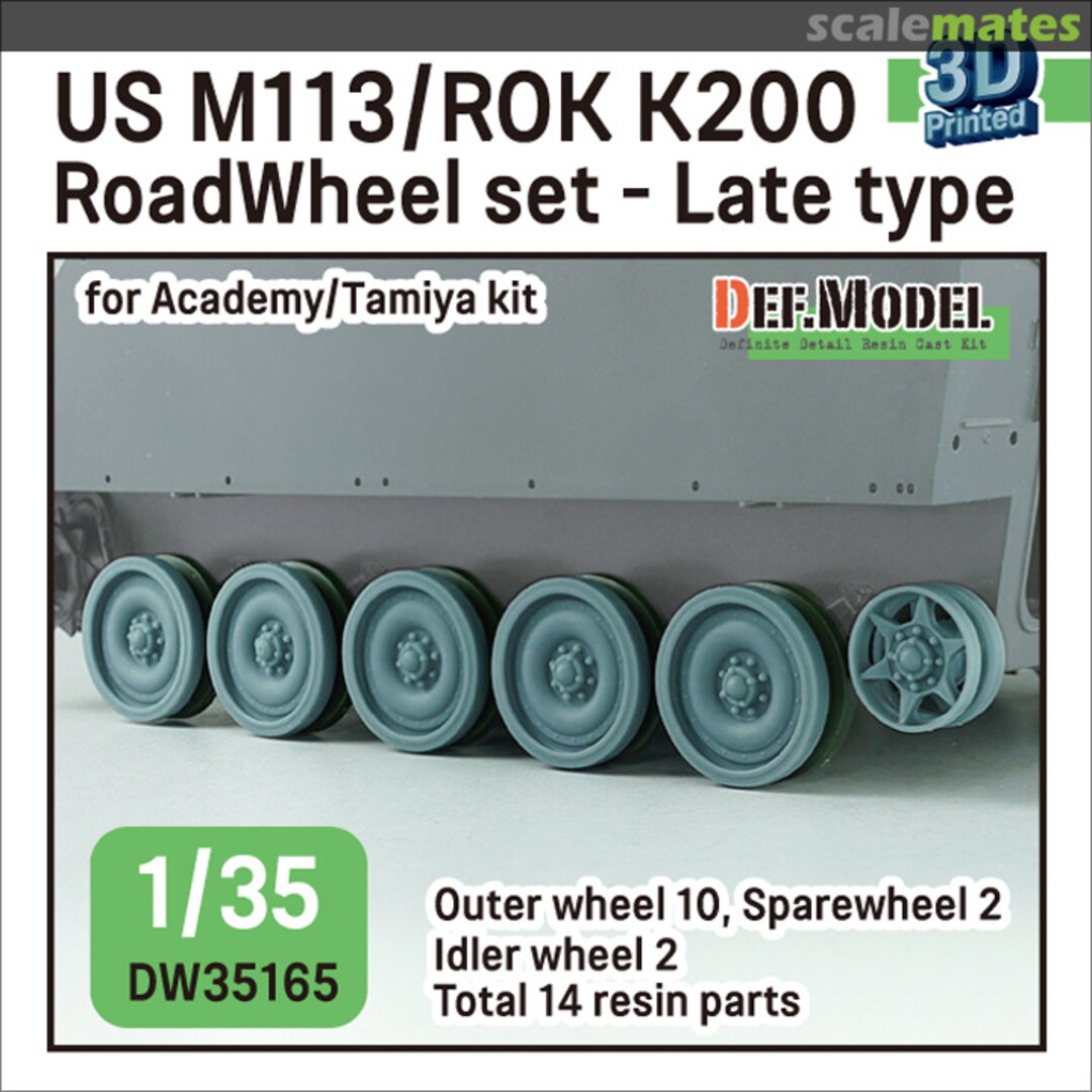 Boxart US M113 / ROK K200 Outer Roadwheel set - Late type DW35165 Def.Model