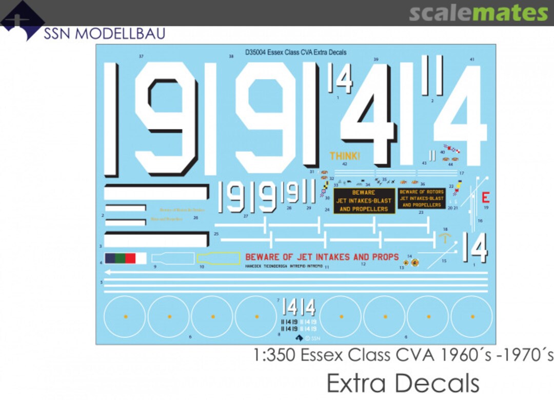 Boxart Essex Class CVA Extra Decals D35004 SSN-Modellbau