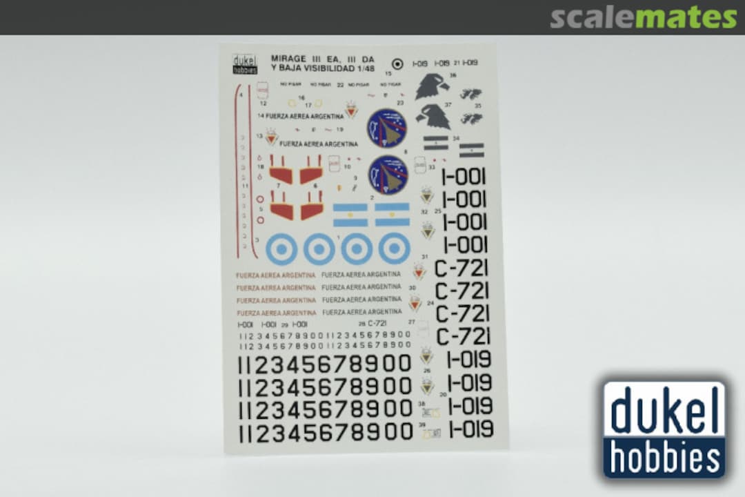 Boxart DASSAULT MIRAGE IIIEA FUERZA AÉREA ARGENTINA DKMIR48 Dukel Hobbies