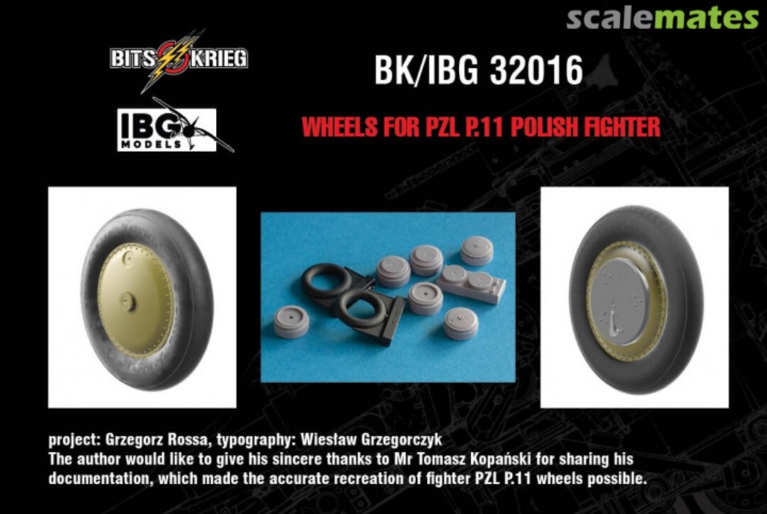 Boxart Wheels for PZL P.11C Polish Fighter (fits IBG 32001, 32002, 32003) BK/IBG 32016 BitsKrieg