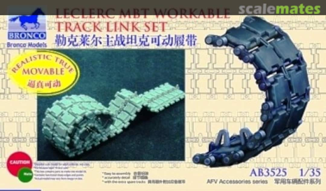 Boxart Leclerc MBT workable track link set AB3525 Bronco