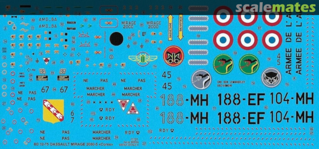 Boxart Dassault Dassault Mirage 2000-5F 'Corse' BD32-75 Berna Decals