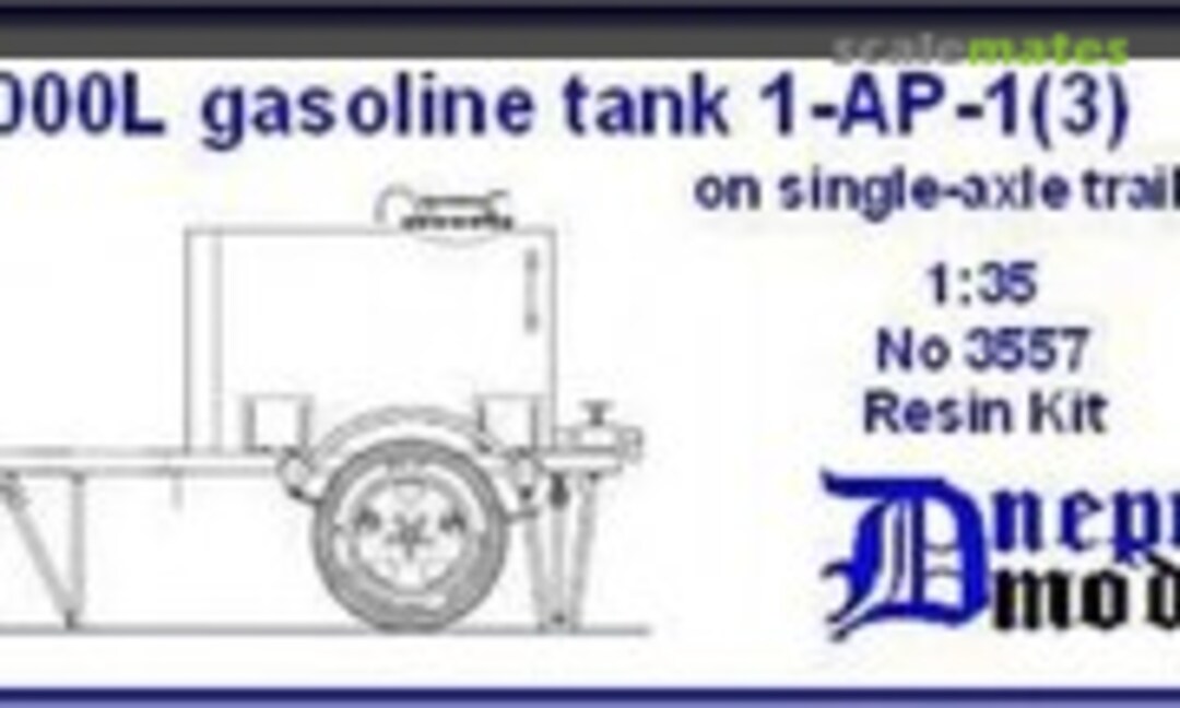 1000L gasoline tank 1-AP-1(3) on single-axle trailer (Dnepro Model 3557)