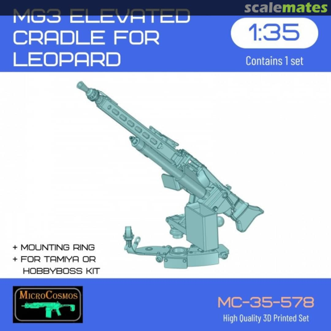 Boxart MG3 Elevated Cradle for Leopard /w mounting ring MC-35-578 3D MicroCosmos