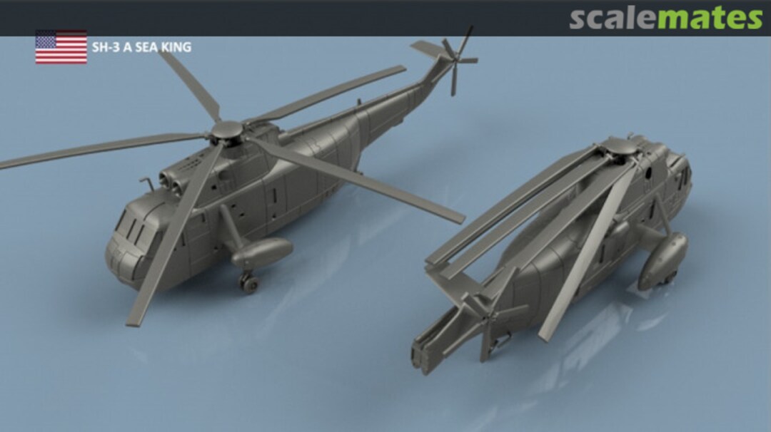 Boxart SH-3 A Sea King folded blades - 3D printing (4 helicopters) 3D700386PL L'Arsenal