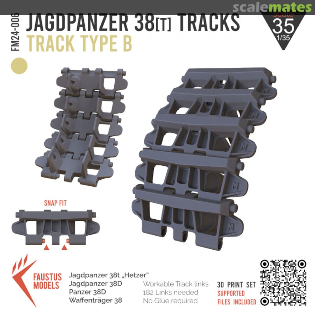 Boxart Jagdpanzer 38[t] Tracks Type B FM24-006 Faustus Models