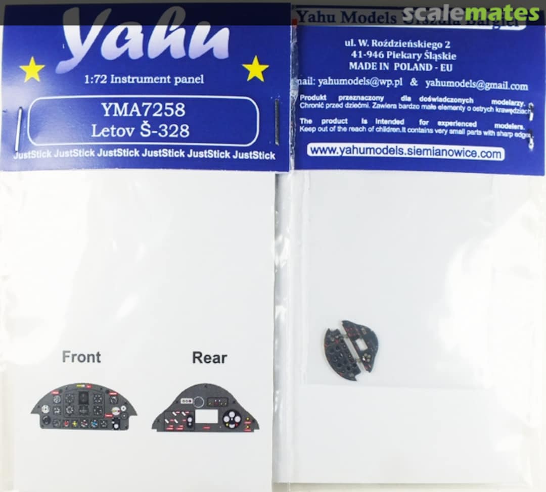 Boxart Letov S-328 control panel YMA7258 Yahu Models