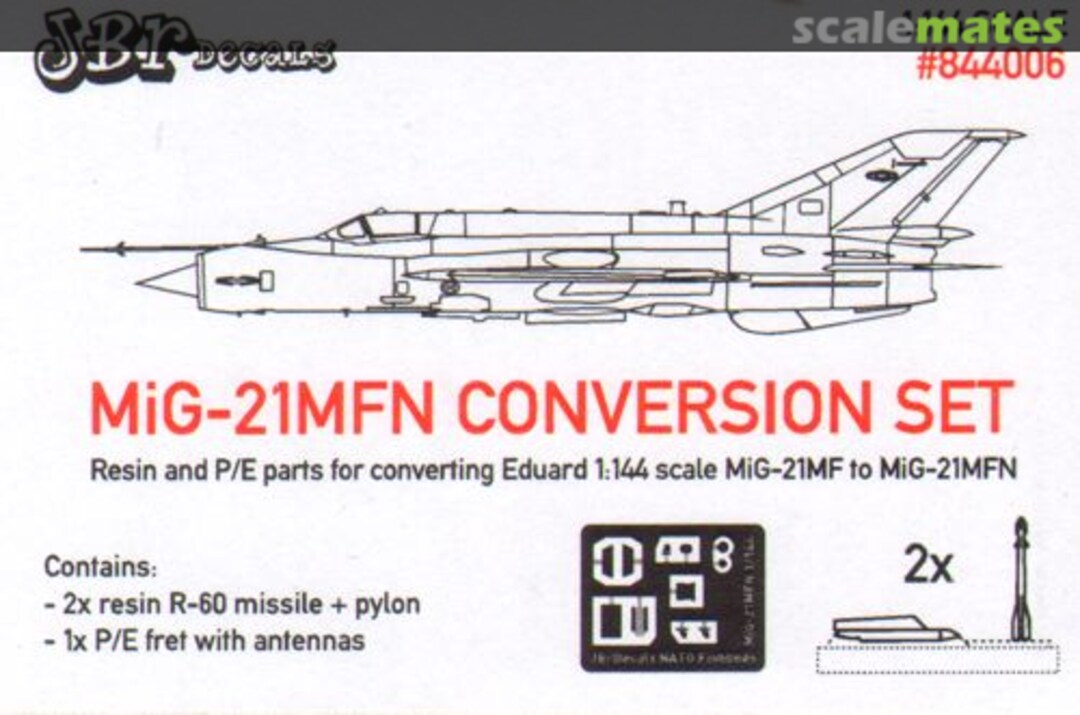 Boxart MiG-21MFN complete conversion set 844006 JBr Decals