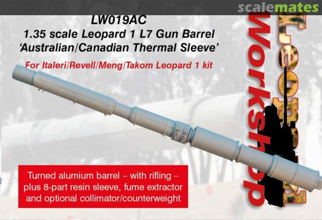 Boxart Leopard 1 Gun Barrel 'Aus/Can Thermal Sleeve' LW019AC Leopard Workshop