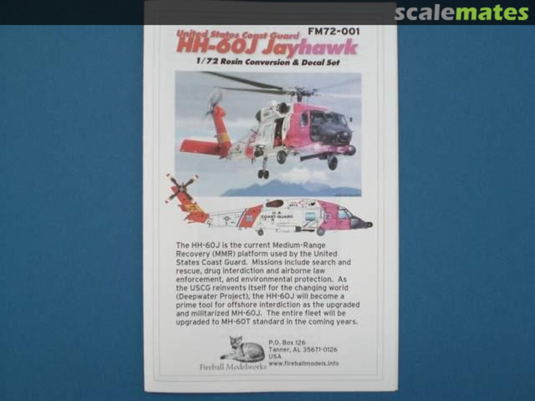 Boxart HH-60J Jayhawk FM72-001 Fireball Modelworks