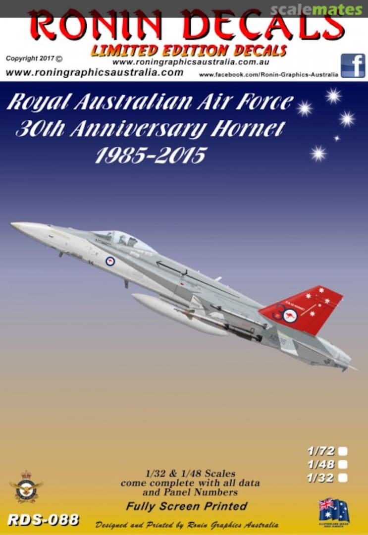 Boxart RAAF F/A-18A Hornet RDS-088 Ronin Decals