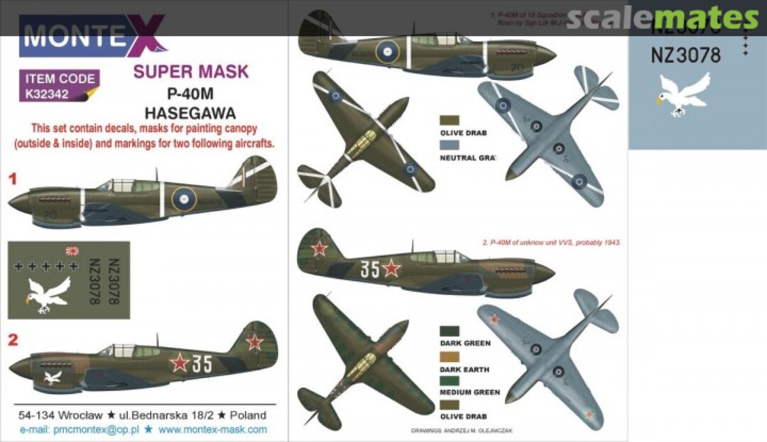 Boxart Curtiss P-40M K32342 Montex