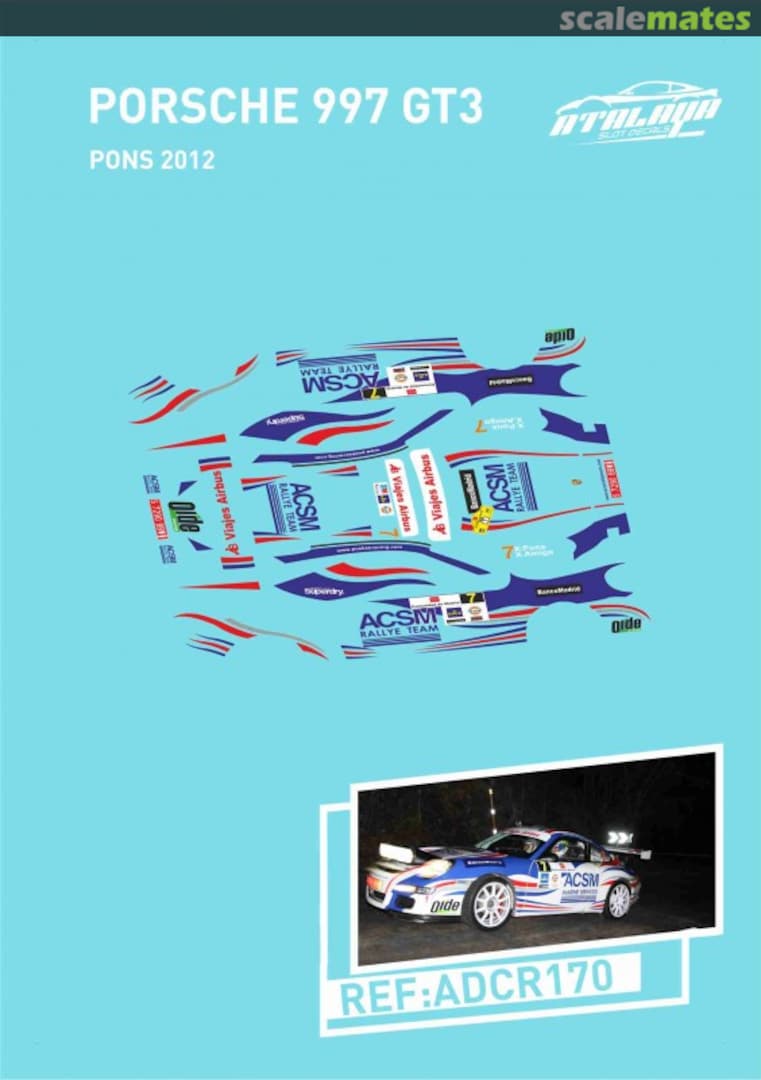 Boxart Porsche 997 GT3 RS 3.6 "Olde" ADCR170 Atalaya Slot Decals