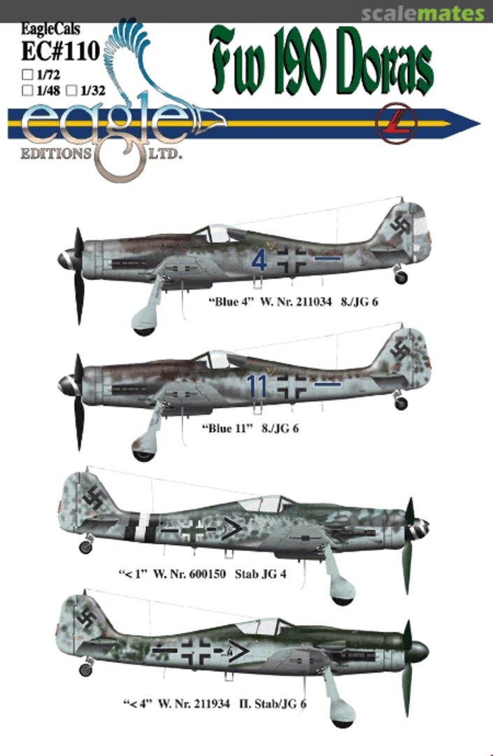 Boxart Fw 190 Doras EagleCals EC32-110 Eagle Editions