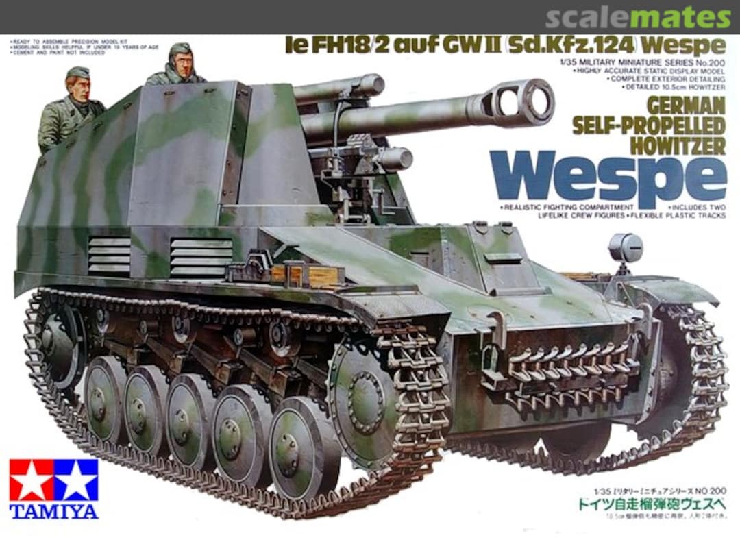 Boxart le FH18/2 auf GWII (Sd.Kfz.124) Wespe 35200 Tamiya