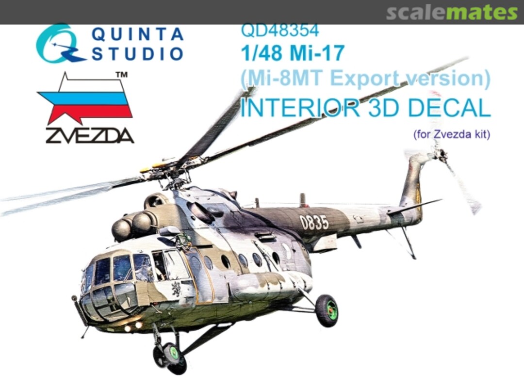 Boxart Mi-17 (Mi-8MT Export Version) interior 3D decals QD48354 Quinta Studio