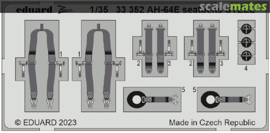 Boxart AH-64E seatbelts 33352 Eduard