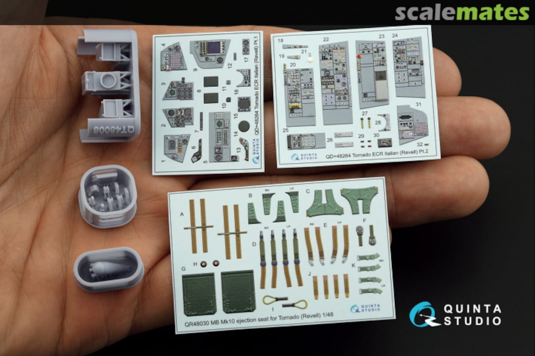 Contents Tornado ECR Italian Version interior 3D decals (with 3D-printed resin parts) QD+48264 Quinta Studio