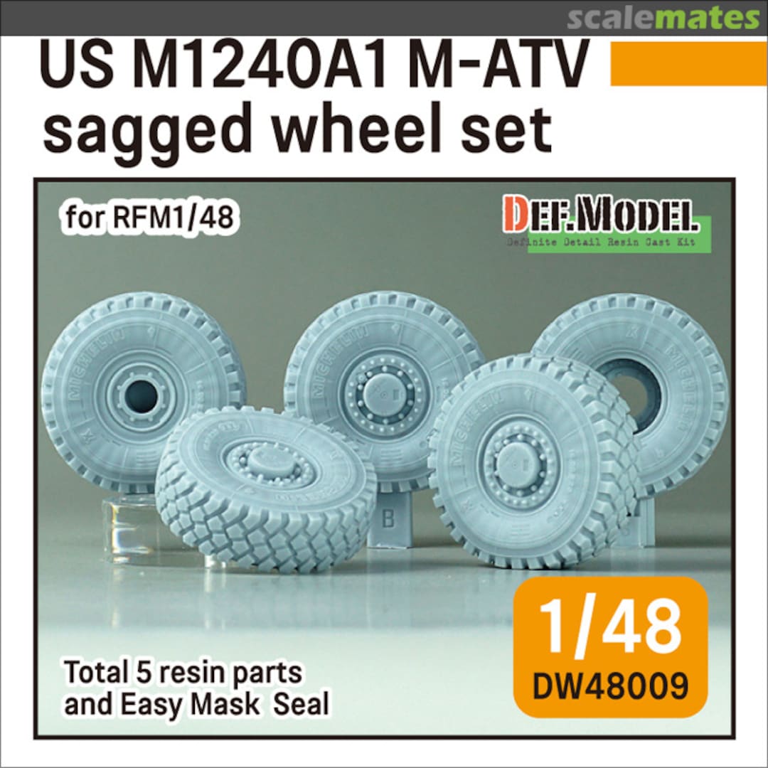 Boxart US M1240A1 M-ATV Sagged Wheel set DW48009 Def.Model