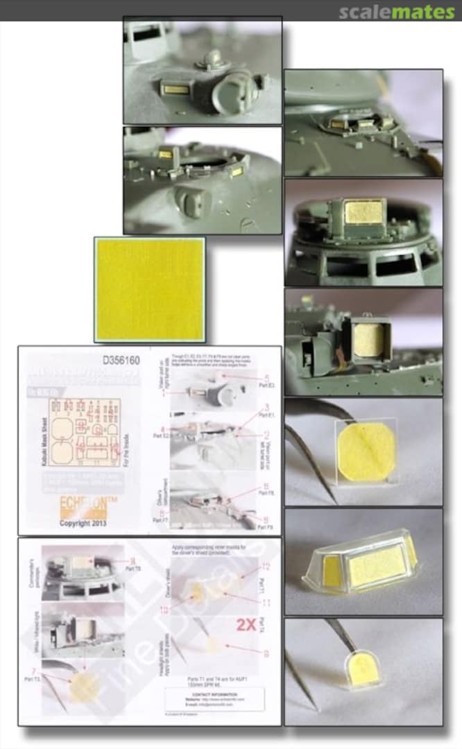 Boxart AMX-30B & AUF1 155mm SPH Vision Block & Panel Masks D356160 Echelon Fine Details