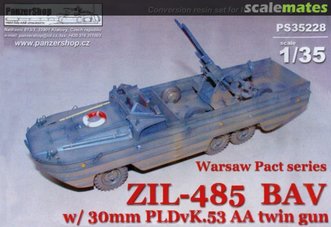 Boxart ZiL-485 BAV Amphibious Truck w/ PLDvK.53 AA twin gun PS35228 PanzerShop