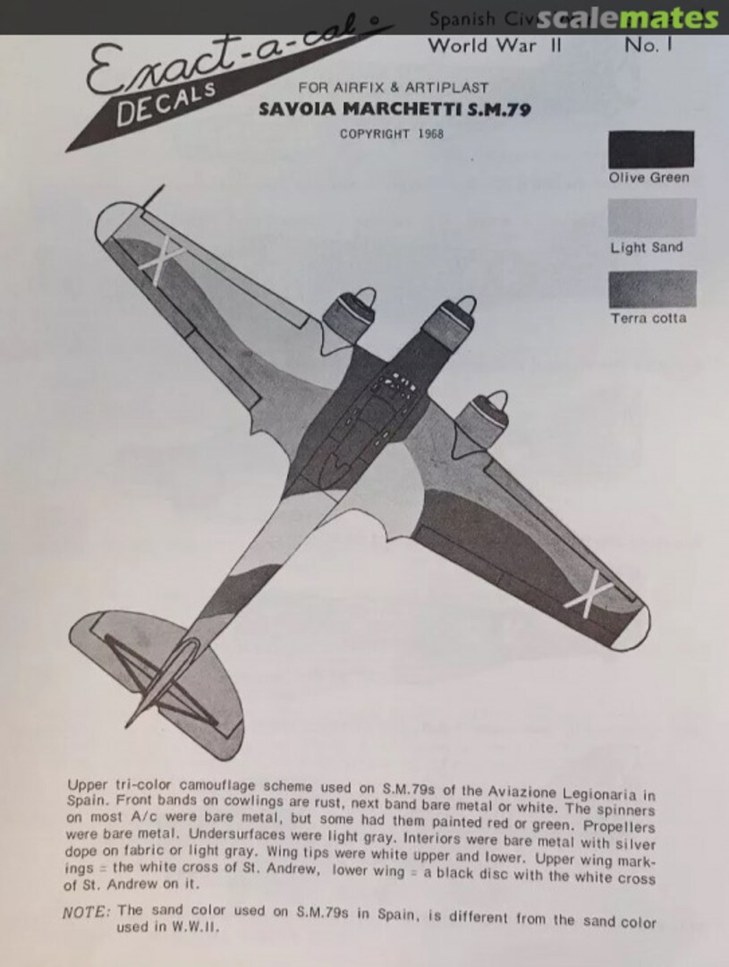 Contents Savoia-Marchetti SM.79 Series I - No 1 exact-a-cal