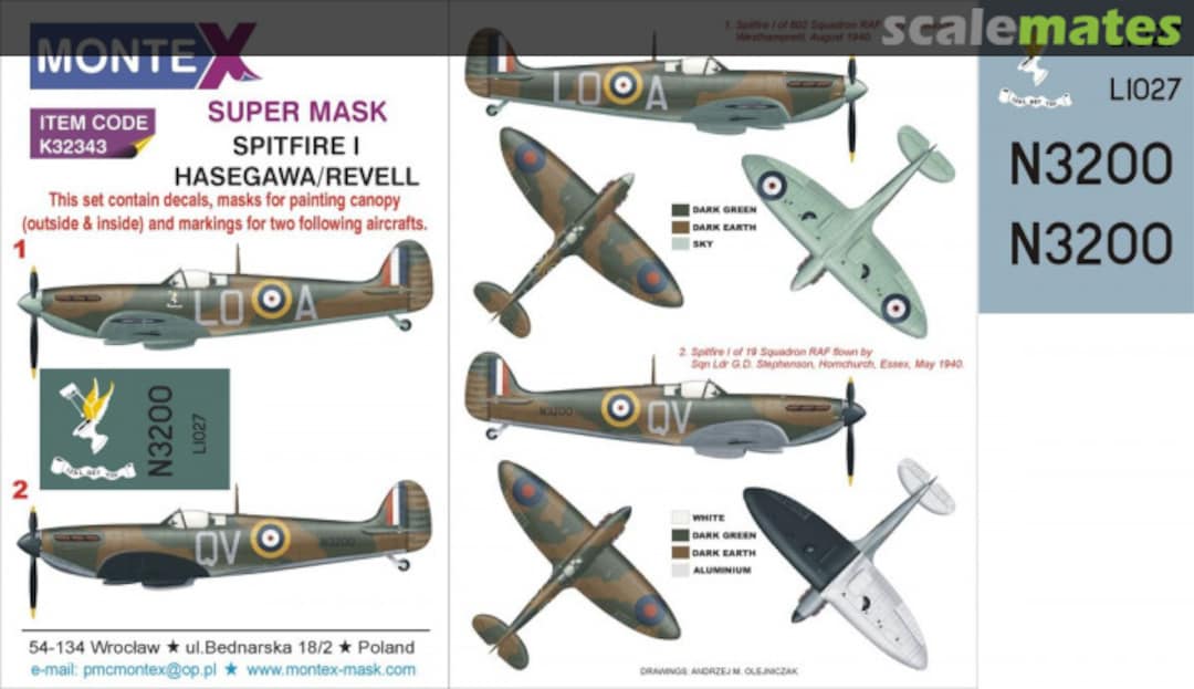 Boxart Spitfire Mk.I K32343 Montex