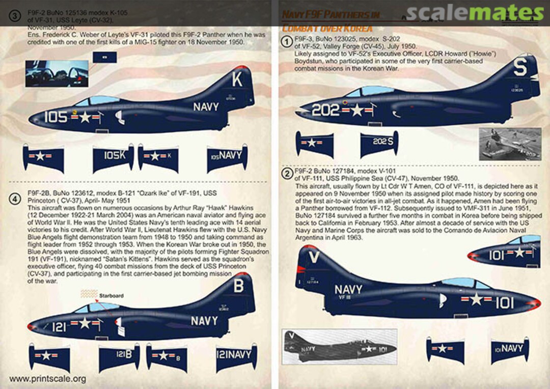 Boxart Navy F9F Panthers 48-159 Print Scale