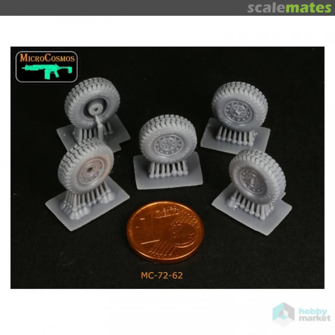 Boxart Humvee Wheel Set , 1/72 MC-72-62 3D MicroCosmos