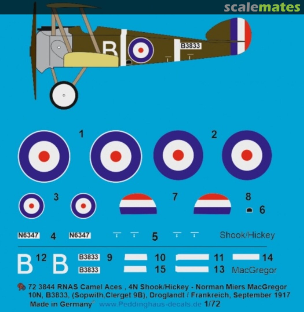 Boxart Sopwith Camel 72 3844 Peddinghaus-Decals