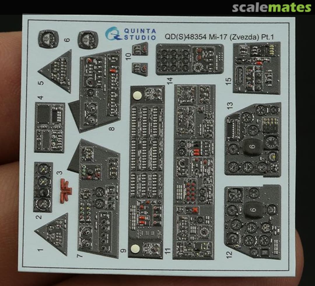 Contents Mi-17 (Mi-8MT Export Version) interior 3D decals (small version) QDS-48354 Quinta Studio