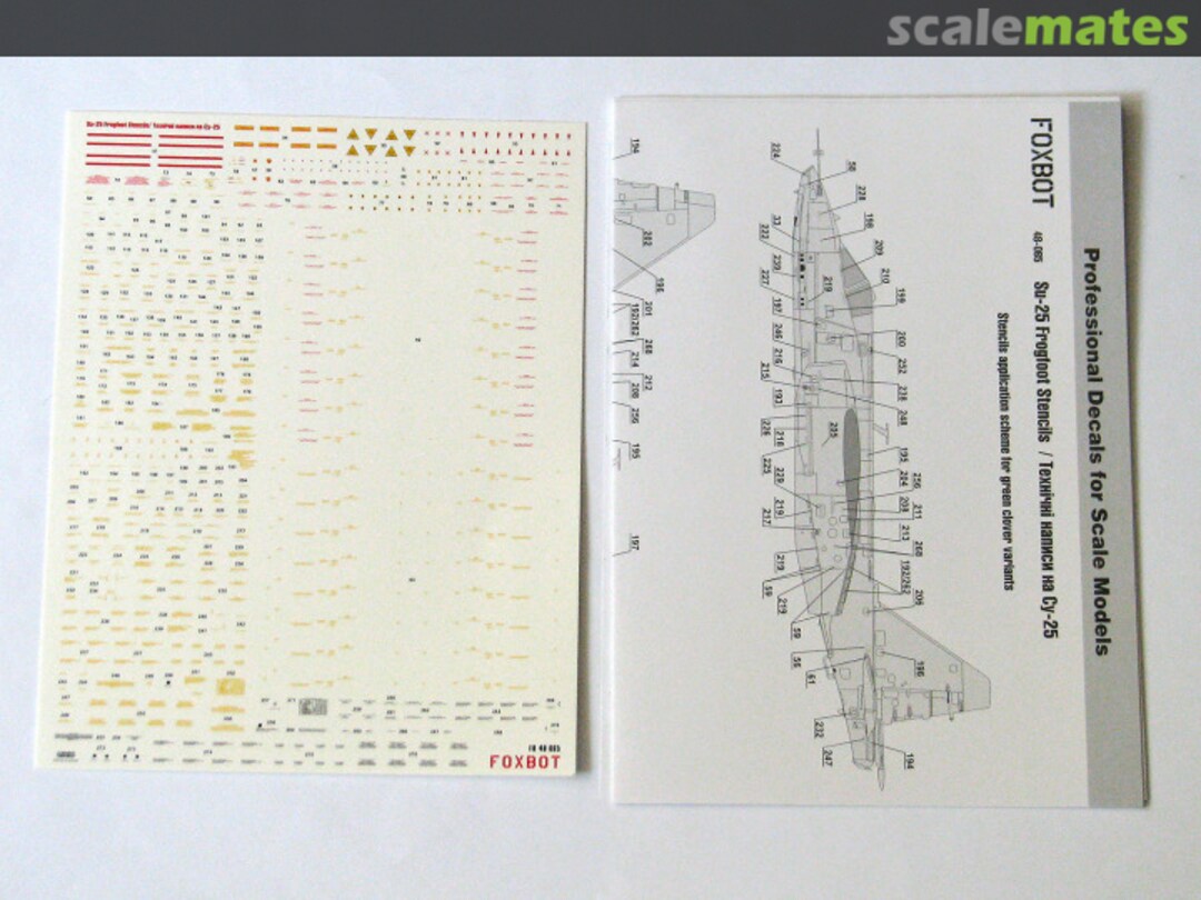 Boxart Ukranian Su-25 Frogfoot Stencils 48-065 Foxbot